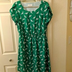 Green dino dress